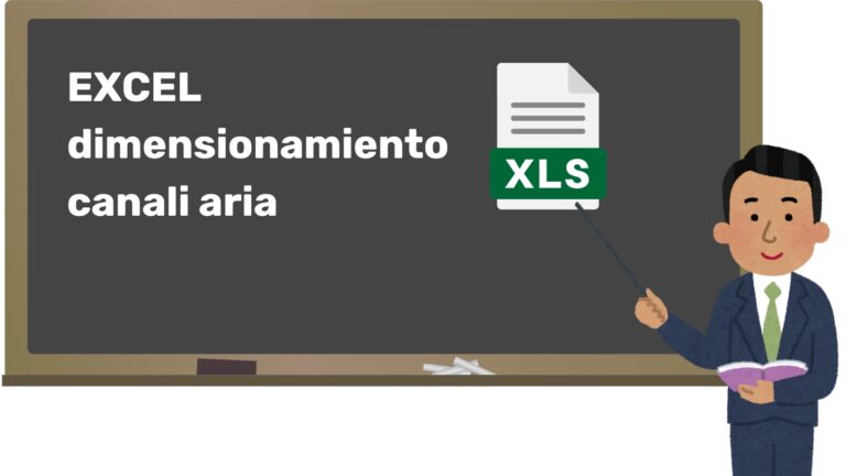 Dimensionamento canali aria Excel