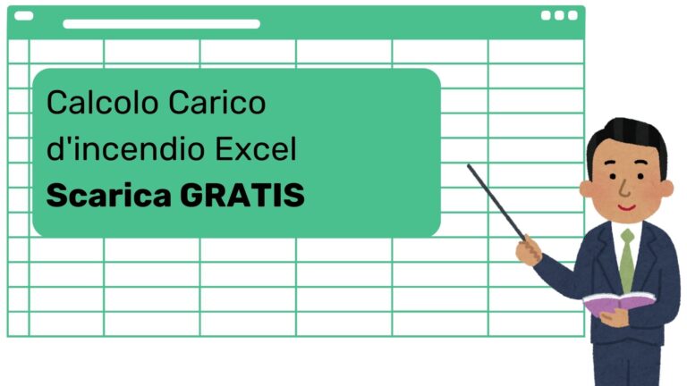 Calcolo Carico d'incendio Excel Scarica GRATIS