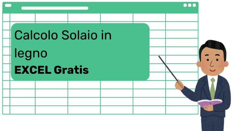 Calcolo Solaio in legno EXCEL Gratis