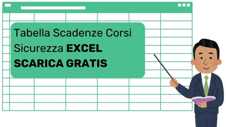 Tabella Scadenze Corsi Sicurezza
