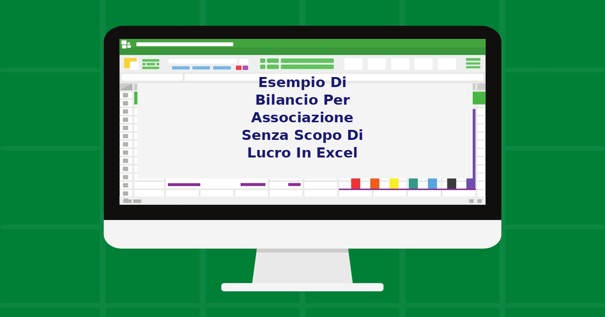 Esempio di bilancio per associazione senza scopo di lucro in Excel