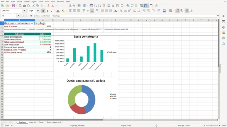 Anteprima di Gestione del condominio in Excel